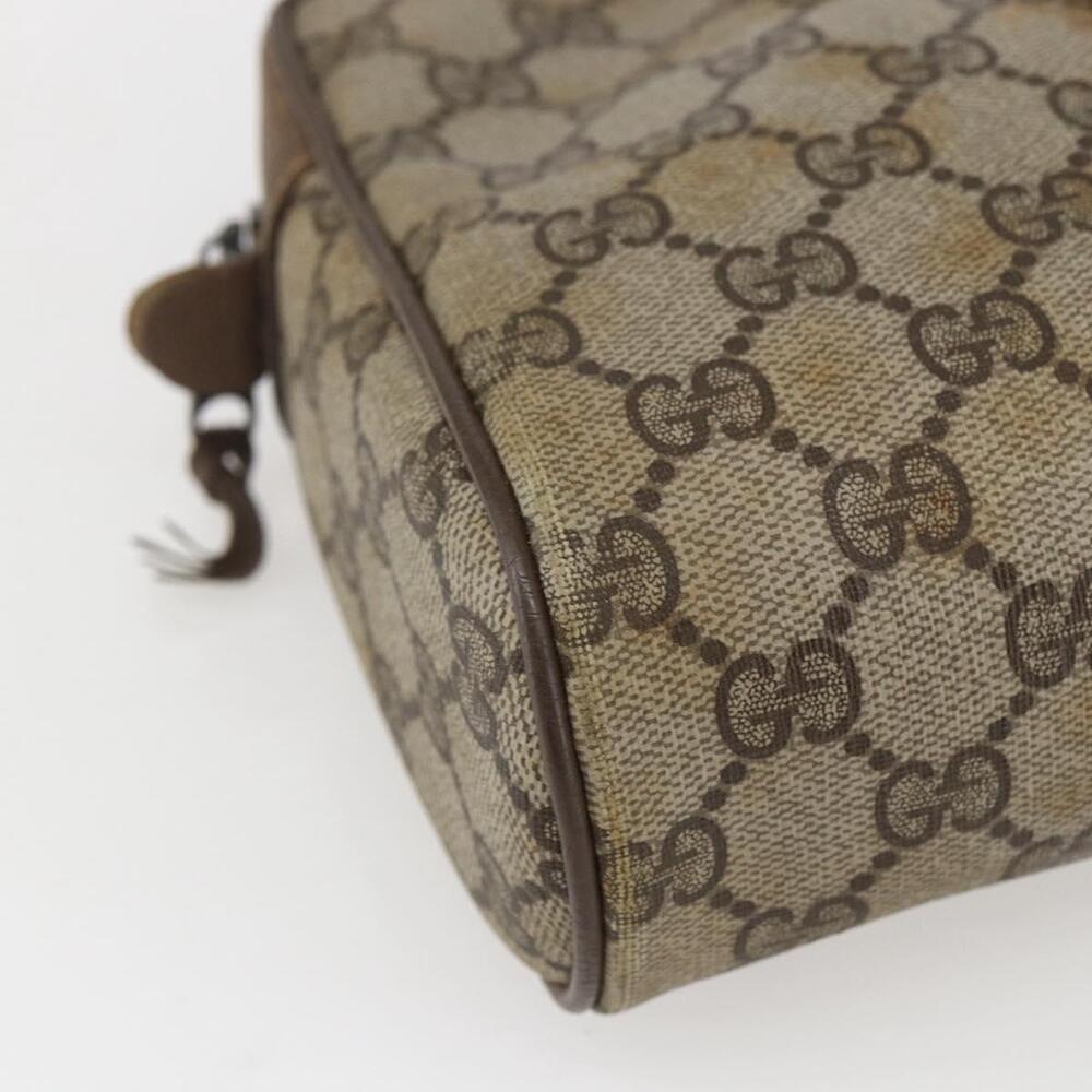 GUCCI GG Supreme Web Sherry Line Clutch Bag PVC Beige Gold 89 01 012 Auth 158514 - Picture 14 of 16